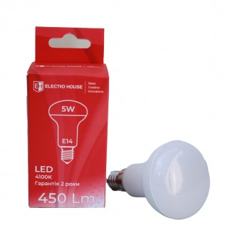 LED лампа R50 5Вт E14 4100К 450 Лм 170-265 В. Кривой Рог. фото 1 LED лампа R50 5Вт E14 4100К 450 Лм 170-265 В. Кривой Рог. фото 1