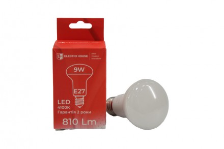 LED лампа R63 9Вт E27 4100К 810 Лм 165-265 В. Кривой Рог. фото 1 LED лампа R63 9Вт E27 4100К 810 Лм 165-265 В. Кривой Рог. фото 1