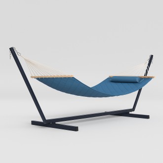 Стойка для гамака 50х50 + Гамак с планкой SOFT голубой XXL 200×140 двухместный W. Киев. фото 1 Стойка для гамака 50х50 + Гамак с планкой SOFT голубой XXL 200×140 двухместный W. Киев. фото 1
