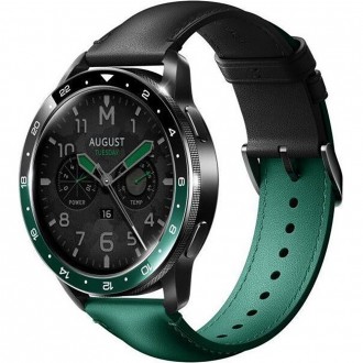 Ремінець шкіряний для годинника Xiaomi Watch 2/ 2Pro/ S4/ S3/ S2/ S1 22 мм Black-green. Запоріжжя. фото 1 Ремінець шкіряний для годинника Xiaomi Watch 2/ 2Pro/ S4/ S3/ S2/ S1 22 мм Black-green. Запоріжжя. фото 1