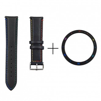 Безель ATR і шкіряний ремінець для смарт годинника Xiaomi Watch S3/S4 Black-rainbow. Запоріжжя. фото 1 Безель ATR і шкіряний ремінець для смарт годинника Xiaomi Watch S3/S4 Black-rainbow. Запоріжжя. фото 1