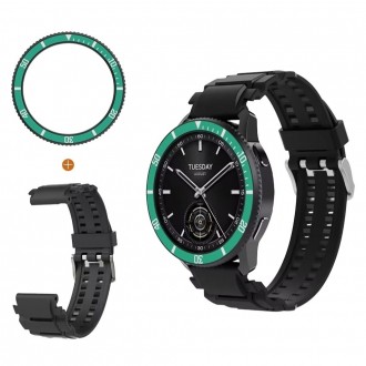 Безель Green та силіконовий ремінець для смарт годинника Xiaomi Watch S3/S4. Запоріжжя. фото 1 Безель Green та силіконовий ремінець для смарт годинника Xiaomi Watch S3/S4. Запоріжжя. фото 1