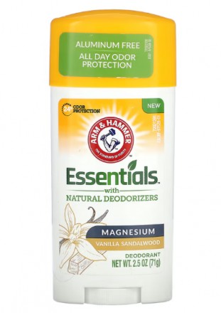 Arm & Hammer, Essentials, дезодорант магний, ваниль и сандаловое дерево 71 г. Бровары. фото 1 Arm & Hammer, Essentials, дезодорант магний, ваниль и сандаловое дерево 71 г. Бровары. фото 1