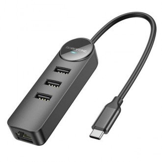 Конвертер Адаптер Borofone DH6 Erudite 4-in-1 Gigabit Ethernet Adapter 20 см. Київ. фото 1 Конвертер Адаптер Borofone DH6 Erudite 4-in-1 Gigabit Ethernet Adapter 20 см. Київ. фото 1