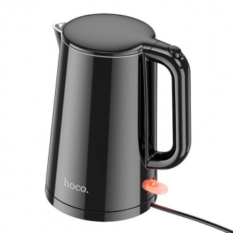 Електрочайник HOCO HE11 electric kettle чорний. Київ. фото 1 Електрочайник HOCO HE11 electric kettle чорний. Київ. фото 1