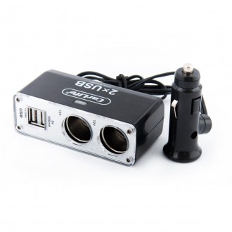 Розгалужувач прикурювача Carlife CS304 2-в-1 + 2 USB 12 В 5 A. Київ. фото 1 Розгалужувач прикурювача Carlife CS304 2-в-1 + 2 USB 12 В 5 A. Київ. фото 1