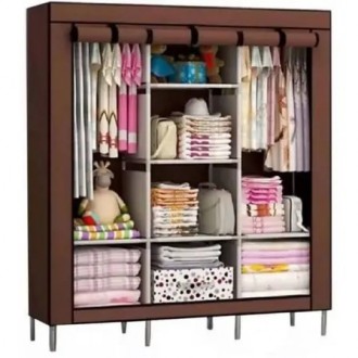 Шафа тканинна 3 секції складана з каркасом STORAGE WARDROBE 175 х 130 х 45 см. К. Одесса. фото 1 Шафа тканинна 3 секції складана з каркасом STORAGE WARDROBE 175 х 130 х 45 см. К. Одесса. фото 1