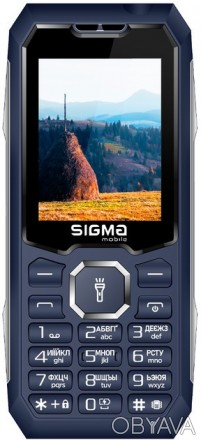 Кнопковий телефон Sigma mobile X-Style 341 BRO TYPE-C синій