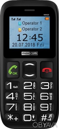 Телефон кнопковий Maxcom Comfort MM426 чорний