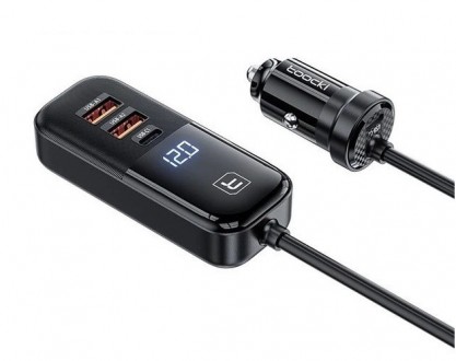 Автозарядний адаптер 4 виходи Toocki 120W TQ-CC28 2C+2A TCC2C2A-XJ01 чорний. Київ. фото 1 Автозарядний адаптер 4 виходи Toocki 120W TQ-CC28 2C+2A TCC2C2A-XJ01 чорний. Київ. фото 1