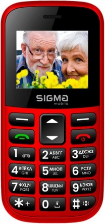 Кнопковий телефон Sigma mobile Comfort 50 EASY (CF115) TYPE-C червоний. Київ. фото 1 Кнопковий телефон Sigma mobile Comfort 50 EASY (CF115) TYPE-C червоний. Київ. фото 1