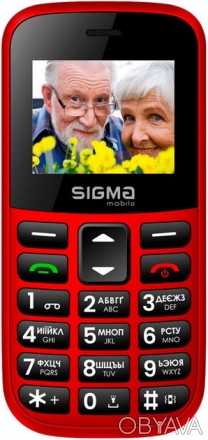 Кнопковий телефон Sigma mobile Comfort 50 EASY (CF115) TYPE-C червоний