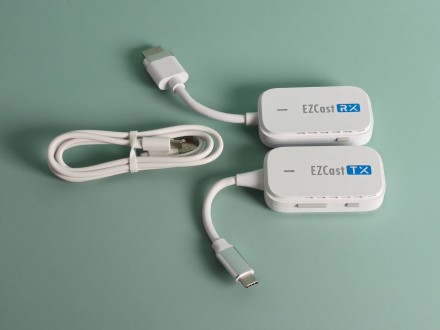 Бездротовий передавач і приймач EZCast USB-C на HDMI + комплект кабелів EZCast U. Івано-Франківськ. фото 1 Бездротовий передавач і приймач EZCast USB-C на HDMI + комплект кабелів EZCast U. Івано-Франківськ. фото 1