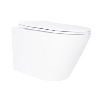Унітаз підвісний Qtap Swan безобідковий з сідінням Soft-close QT16335180W. Киев. фото 1 Унітаз підвісний Qtap Swan безобідковий з сідінням Soft-close QT16335180W. Киев. фото 1