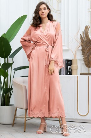 Халат жіночий шовковий довгий Аурелія Mia-Amore 3899 L-XL