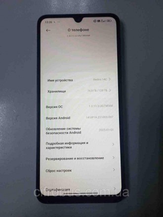 Мобільний телефон смартфон Б/У Xiaomi Redmi 14C 4/128GB. Київ. фото 1 Мобільний телефон смартфон Б/У Xiaomi Redmi 14C 4/128GB. Київ. фото 1