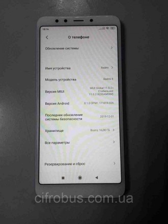 Мобільний телефон смартфон Б/У Xiaomi Redmi 5 2/16Gb. Київ. фото 1 Мобільний телефон смартфон Б/У Xiaomi Redmi 5 2/16Gb. Київ. фото 1