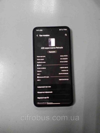 Мобильный телефон смартфон Б/У Samsung Galaxy A35 5G 8/256GB (SM-A356B). Киев. фото 1 Мобильный телефон смартфон Б/У Samsung Galaxy A35 5G 8/256GB (SM-A356B). Киев. фото 1