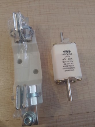 Ножовий запобіжник DC до 250a 1000v комплект для АКБ сонячного поля. Тетіїв. фото 1 Ножовий запобіжник DC до 250a 1000v комплект для АКБ сонячного поля. Тетіїв. фото 1