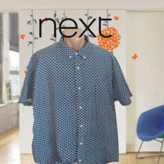 Next Стильная мужская рубашка короткий рукав в принт 3XL. Чернигов. фото 1 Next Стильная мужская рубашка короткий рукав в принт 3XL. Чернигов. фото 1