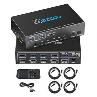 EZCOO USB 3.0 KVM-перемикач HDMI 4 Комп'ютер 1 Монітор 4K 60 Гц (ez-sw41ha-kvm u. Кропивницький. фото 1 EZCOO USB 3.0 KVM-перемикач HDMI 4 Комп'ютер 1 Монітор 4K 60 Гц (ez-sw41ha-kvm u. Кропивницький. фото 1