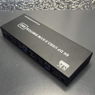 8K DP USB3.0 KVM switch 2x2 перемикач 2 монітора 2 комп'ютери 2 Displayport KVM-. . фото 5