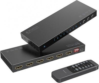4K 60 Гц HDMI Матриця 4x2, PORTTA 4 в 2 вихідний комутатор-розгалужувач з аудіое. Кропивницький. фото 1 4K 60 Гц HDMI Матриця 4x2, PORTTA 4 в 2 вихідний комутатор-розгалужувач з аудіое. Кропивницький. фото 1