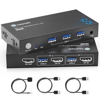DP 2.1 KVM-перемикач 8K@60 Гц 2 ПК 1 монітор USB 3.0 2 порти Steetek Ultra HD 2 . Кропивницький. фото 1 DP 2.1 KVM-перемикач 8K@60 Гц 2 ПК 1 монітор USB 3.0 2 порти Steetek Ultra HD 2 . Кропивницький. фото 1