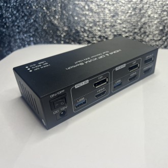 Подвійний монітор HDMI DisplayPort KVM-перемикач 2 в 2 виходи 4K 60 Гц HDMI DP U. Кропивницький. фото 1 Подвійний монітор HDMI DisplayPort KVM-перемикач 2 в 2 виходи 4K 60 Гц HDMI DP U. Кропивницький. фото 1