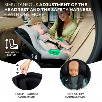 Автокресло-переноска Kinderkraft Mink Pro i-Size Black (KCMINKPRBLK0000). . фото 7 MINK PRO - Ваше первое автокресло для детей от рождения до 13 кг. Ребенка можно . . фото 7