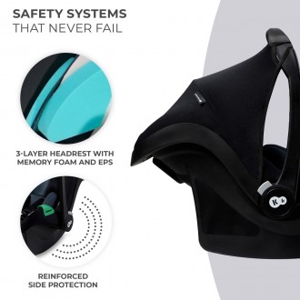 Автокресло-переноска Kinderkraft Mink Pro i-Size Black (KCMINKPRBLK0000). . фото 6 MINK PRO - Ваше первое автокресло для детей от рождения до 13 кг. Ребенка можно . . фото 6