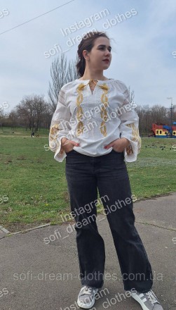 Женская вышиванка с Колосками S M L S. Николаев. фото 1 Женская вышиванка с Колосками S M L S. Николаев. фото 1