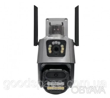 Камера видеонаблюдения P11 9533 Wi-Fi 6 mp, на 2 линзы, черная