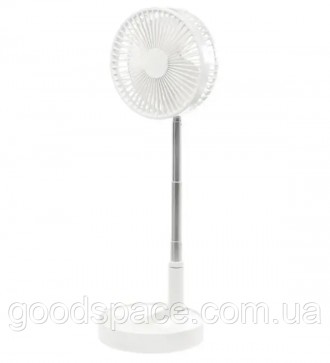 Вентилятор акумуляторний телескопічний USB, білий 6195. Днепр. фото 1