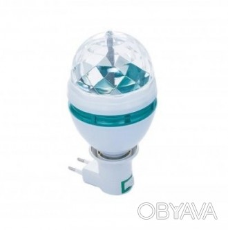 Диско лампа светодиодная вращающаяся Crownberg CB-0301 диско шар для вечеринок