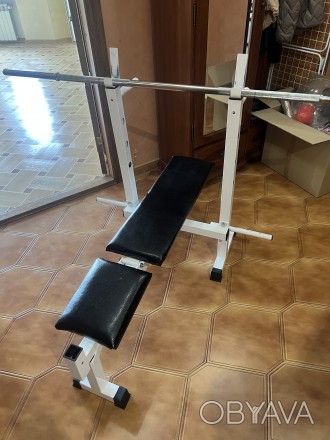 Лавка для жиму + гриф та блін