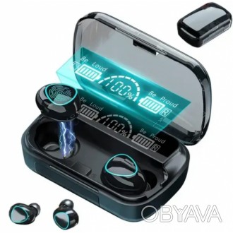 Беспроводные bluetooth вакуумные наушники M10 + LED дисплей с индикатором заряда