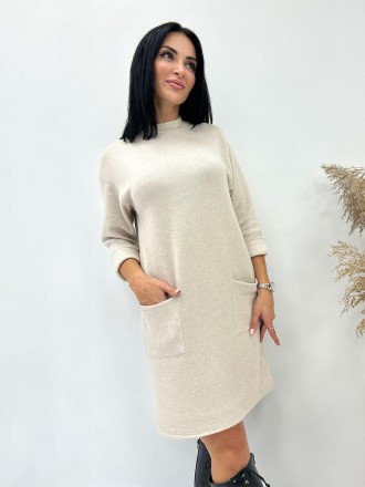 Теплое платье из двухсторонней ангоры "Debra" оптом | Норма Бежевый, 42-44. Киев. фото 1 Теплое платье из двухсторонней ангоры "Debra" оптом | Норма Бежевый, 42-44. Киев. фото 1