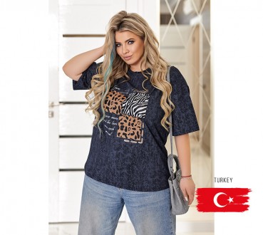 Стильная футболка тай-дай "Afro" (Турция) | Батал. Киев. фото 1