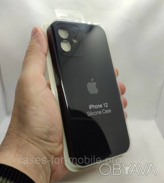 Full silicone case силиконовый чехол, бампер для Apple Iphone 12 Black