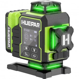 Лазерный нивелир Huepar W04CG : диапазон с приемником 40 м, зеленый лазер (49101. Київ. фото 1 Лазерный нивелир Huepar W04CG : диапазон с приемником 40 м, зеленый лазер (49101. Київ. фото 1