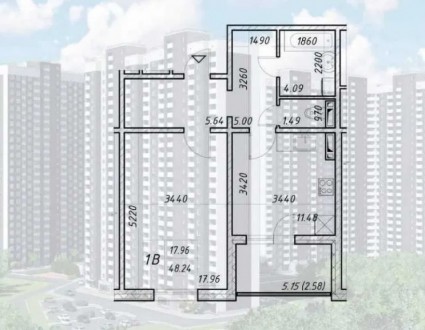 Продаж 1 кімнатної квартири з ремонтом, в ЖК Деснянський, вул. Електротехнічна. Киев. фото 1