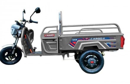Електротрицикл вантажний 800W CARGO 12" 60V 32Ah (Сірий, Синій, Червоний). . фото 3 Відправка скутерів тільки за ПЕРЕДОПЛАТІ 5000 ГРН. Самовивіз зі складу Овидіопол. . фото 3