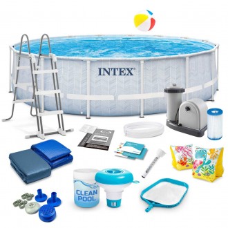 Басейн каркасний 17в1 INTEX 26746, 488 х 122 см, біло-синій. Київ. фото 1 Басейн каркасний 17в1 INTEX 26746, 488 х 122 см, біло-синій. Київ. фото 1