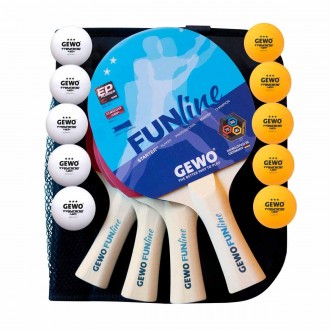Набор для настольного тенниса Gewo Fun Time 4 Bats 10 Balls (96980000). Кременчуг. фото 1 Набор для настольного тенниса Gewo Fun Time 4 Bats 10 Balls (96980000). Кременчуг. фото 1