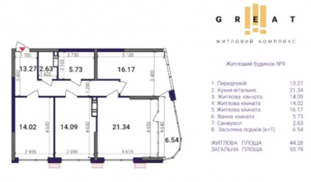 3к. квартира, ЖК Great. . фото 3 Продам 3к квартиру в ЖК Great На 3 поверсі. Здача будинку запланована на осінь ц. . фото 3