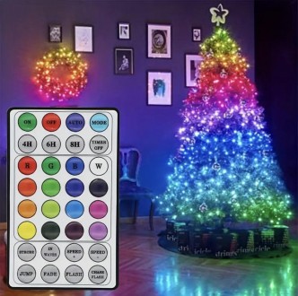 Гірлянда Smart роса RGB, з пультом керування, 20 м, 100 Led, USB, Bluetooth, керування телефоном. Одеса. фото 1 Гірлянда Smart роса RGB, з пультом керування, 20 м, 100 Led, USB, Bluetooth, керування телефоном. Одеса. фото 1