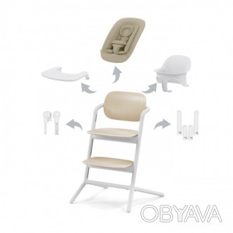 Cybex Lemo sand white стільчик для годування 4 в 1