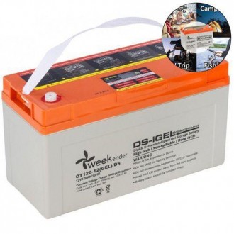 Тяговый аккумулятор Weekender DS. 12V. 120A/h; GEL. Дисплей. USB Порт. Аккумулят. Днепр. фото 1 Тяговый аккумулятор Weekender DS. 12V. 120A/h; GEL. Дисплей. USB Порт. Аккумулят. Днепр. фото 1