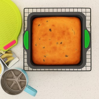 Форма для тортов и пирогов квадратная силиконовая с рифленым дном и ручками 26.5. Черкаси. фото 1 Форма для тортов и пирогов квадратная силиконовая с рифленым дном и ручками 26.5. Черкаси. фото 1